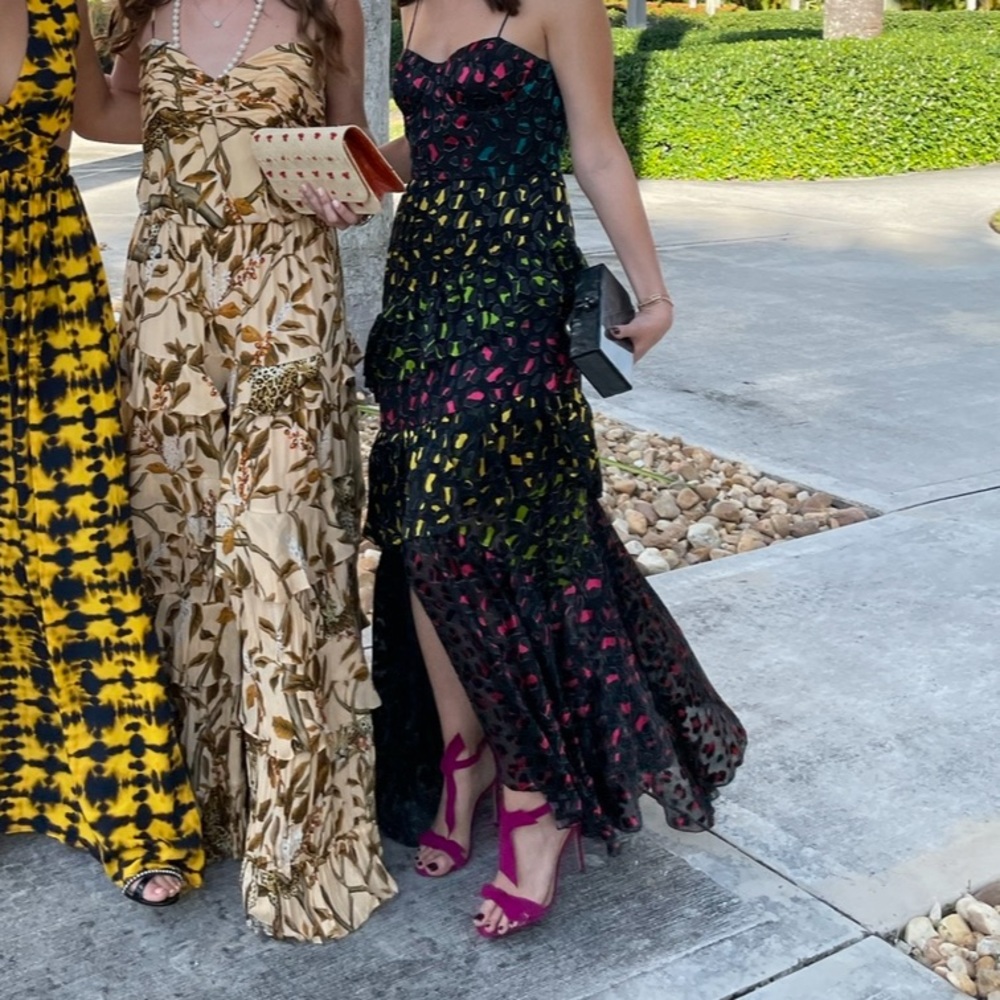 Alice & Olivia Raja Leapord Print Evening Dress